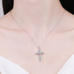 925 Sterling Silver Cross Moissanite Necklace