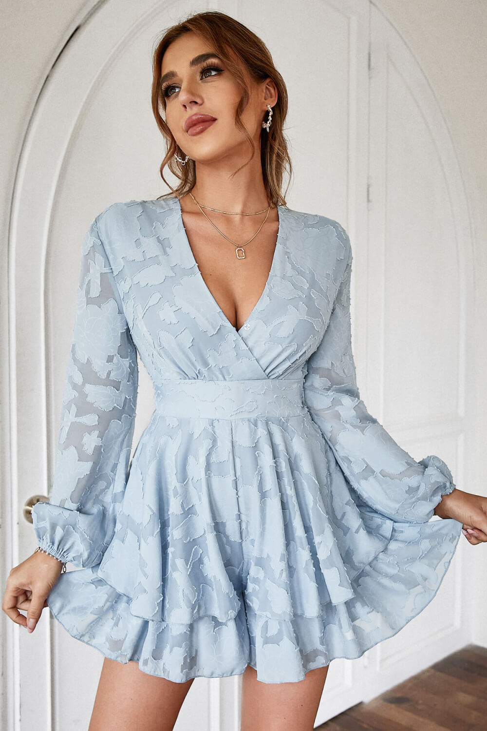 Kerry layered shop balloon sleeve dress